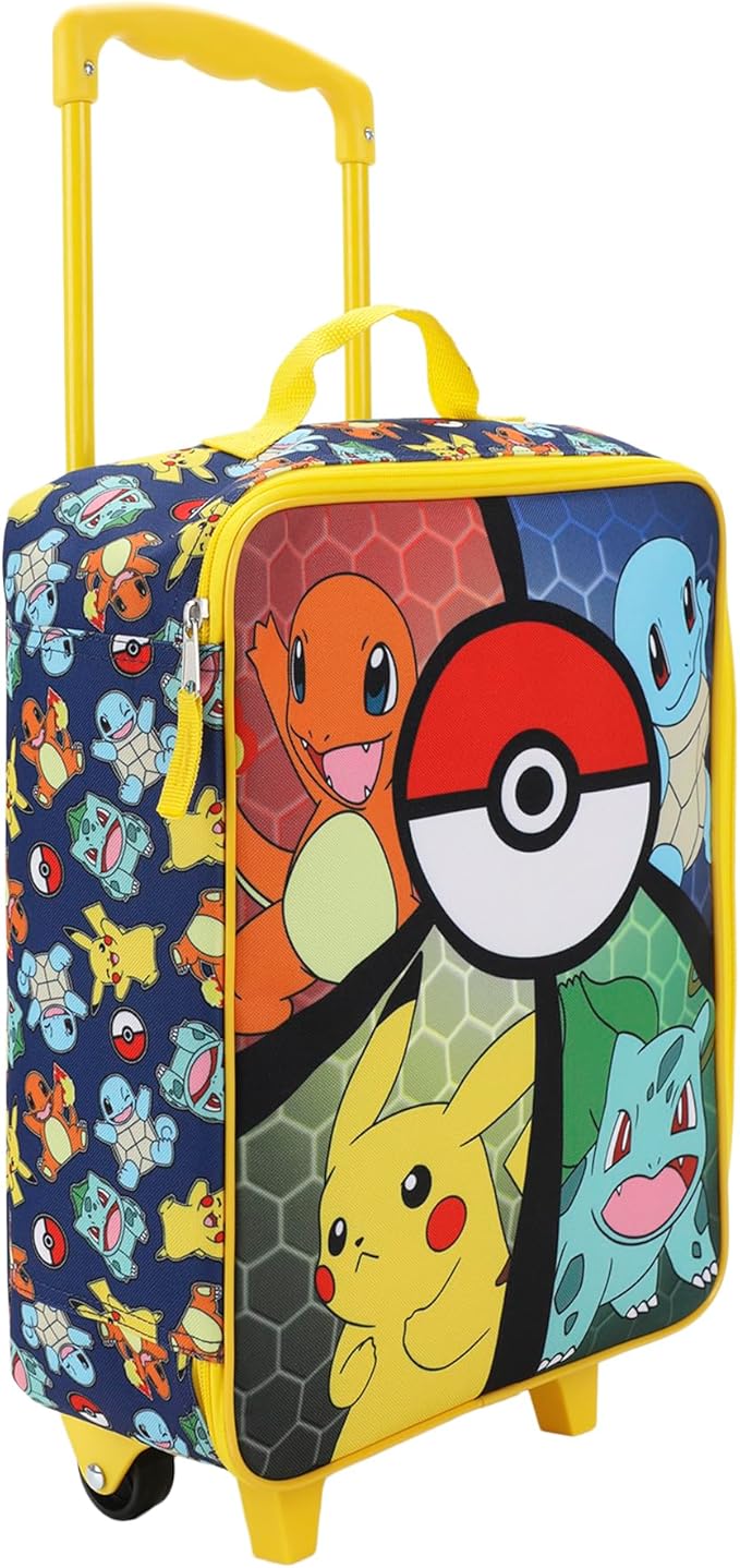 Bioworld Pokémon Youth 3-Piece Pilot Case Duffle Bag & Luggage Tag Carry On Travel Set