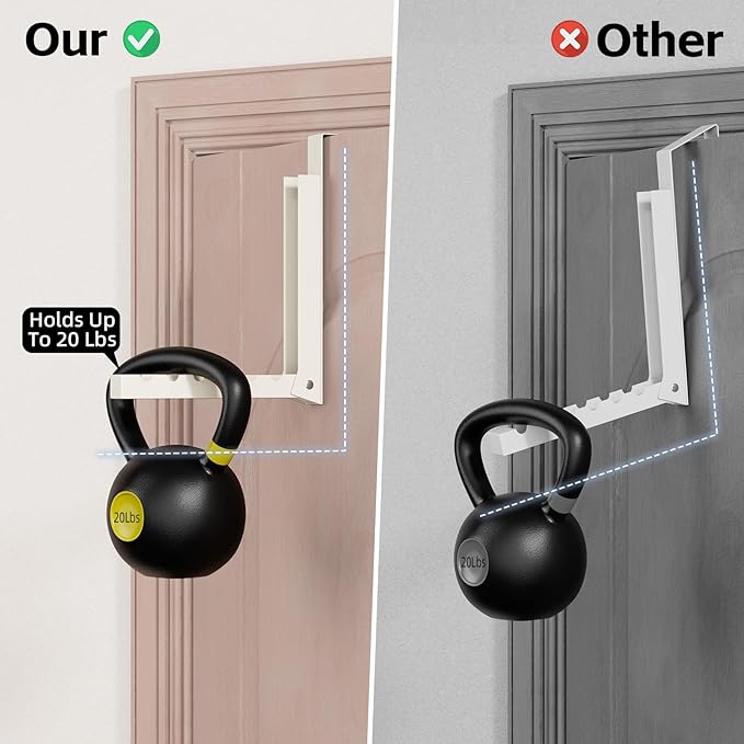 BAKON Over The Door Hanger Folding Clothes Drying Rack, Folding Hanging Coat Rack for Indoor Laundry Room Compact Small Space Foldable Portable Clothing Hanger Hook Collapsible-2 Pack (Beige)