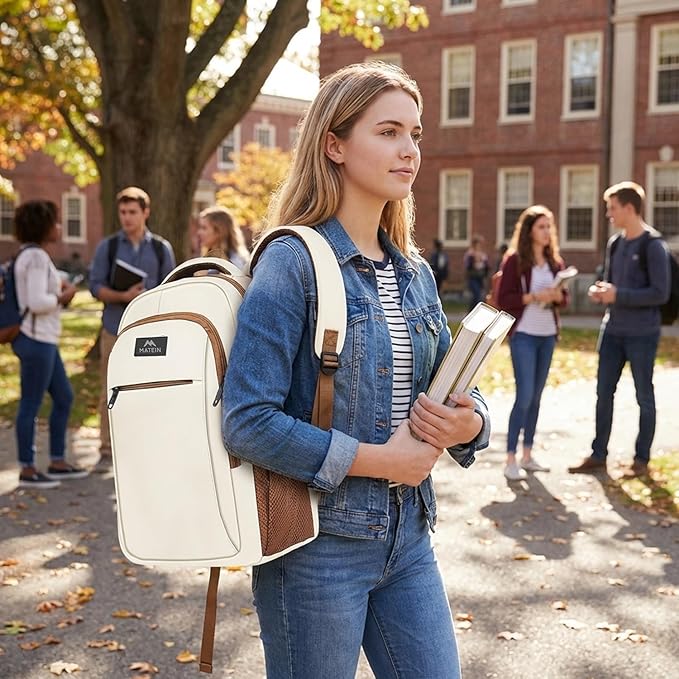 MATEIN 15.6inch Travel Laptop Backpack, Cute Anti Theft Slim Sturdy Laptops Backpack for Teacher, Water Resistant College Computer Bag Gift for Men & Women Nurse