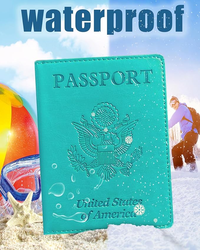 Sizobi Leather Passport Holder - Covers Case With Card Slot, Luggage Tag, International Travel Essentials for Women & Men, Cruise Ship Must-Haves, Travel Gifts