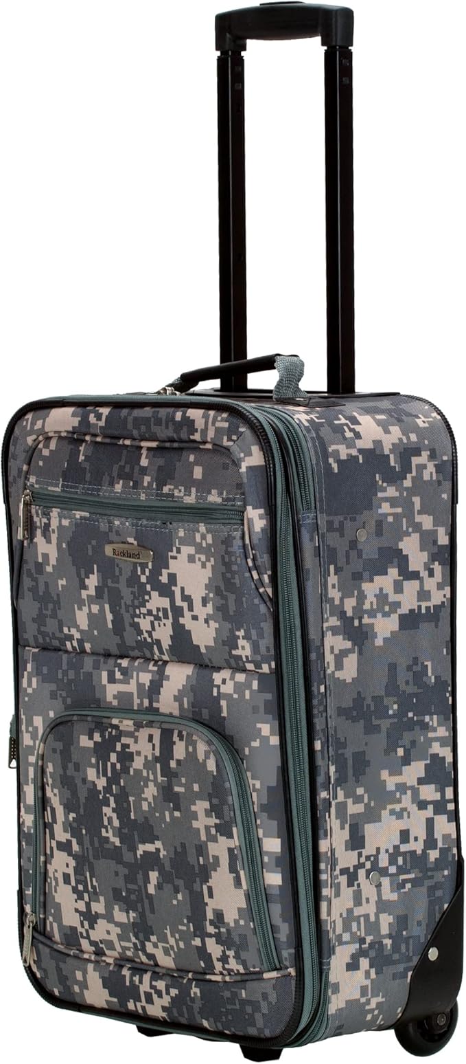 Rockland Journey Softside Upright Luggage Set, Acu Camo, 4-Piece (14/19/24/28)