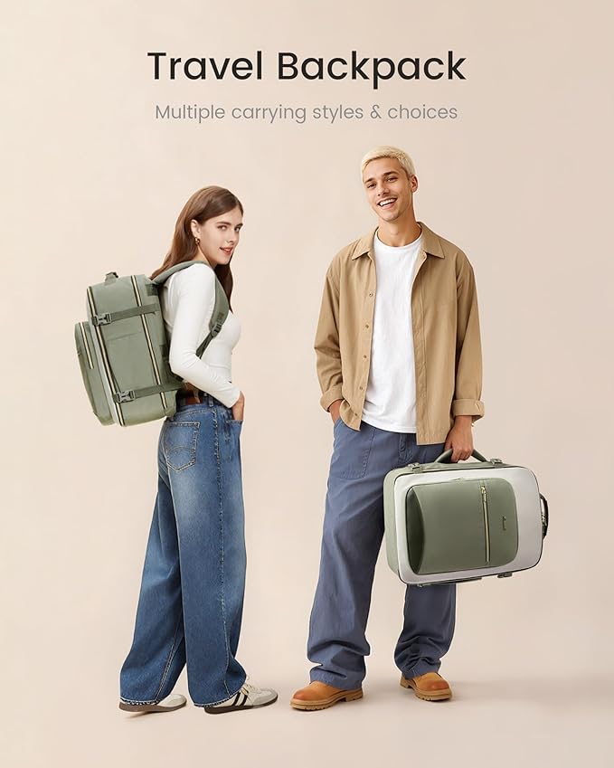 LOVEVOOK 50L Travel Backpack for Women & Men, Airline Approved Carry On Luggage with 3 Packing Cubes, TSA Overnight Bags, Waterproof Personal Item Bag, Weekender Essentials Backpacks fits 17" Laptop