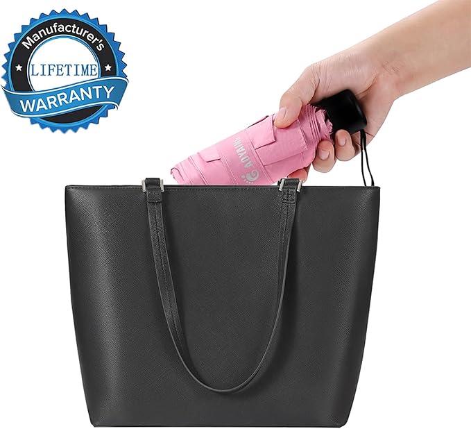 GAOYAING Small Mini Umbrella with Case Light Compact Design Perfect for Travel Lightweight Portable Parasol Outdoor Sun&Rain Umbrellas 34 Inches