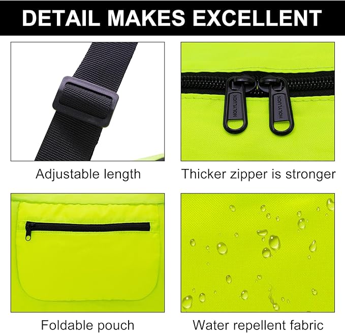 HOLYLUCK Foldable Travel Duffel Bag For Women & Men Luggage Great for Gym - Fluorescent yellow