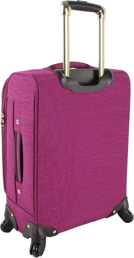 Steve Madden Designer Luggage Collection - 3 Piece Softside Expandable Lightweight Spinner Suitcase Set - Travel Set Includes an Under Seat Bag, 20-Inch Carry on and 28-Inch Checked Suitcase,