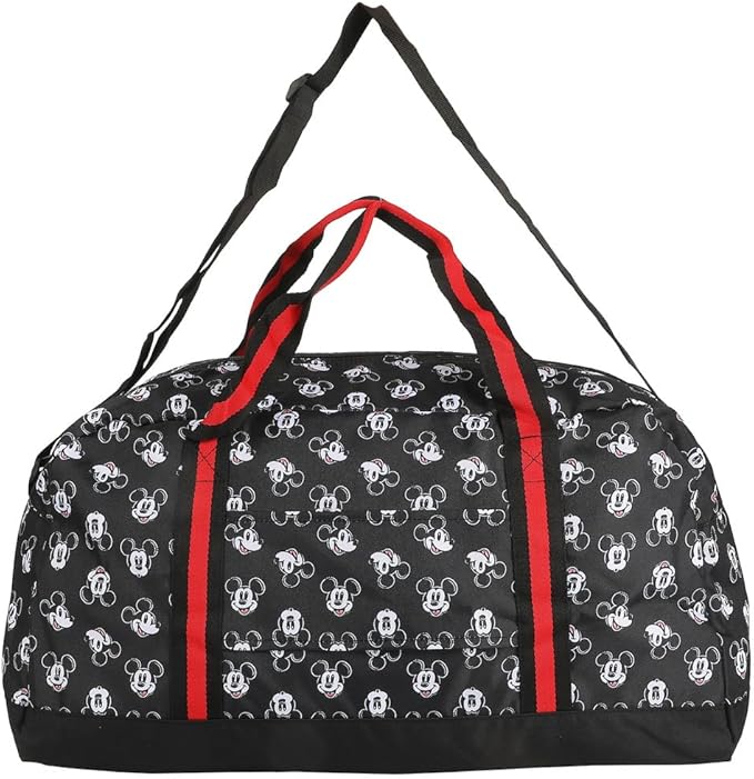 Disney Mickey Mouse Faces All-Over Print Black 21" Packable Duffel