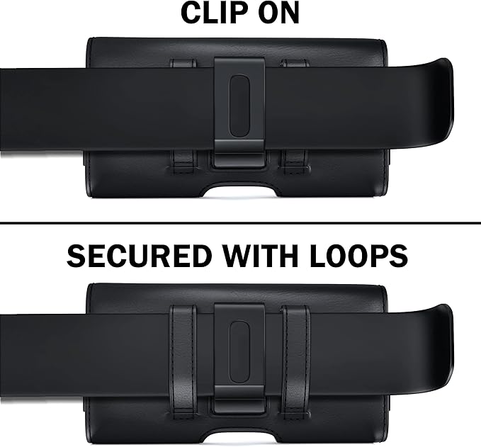 Galaxy S20, S21, S22 Cell Phone Belt Holster Case with Credit Card Holder