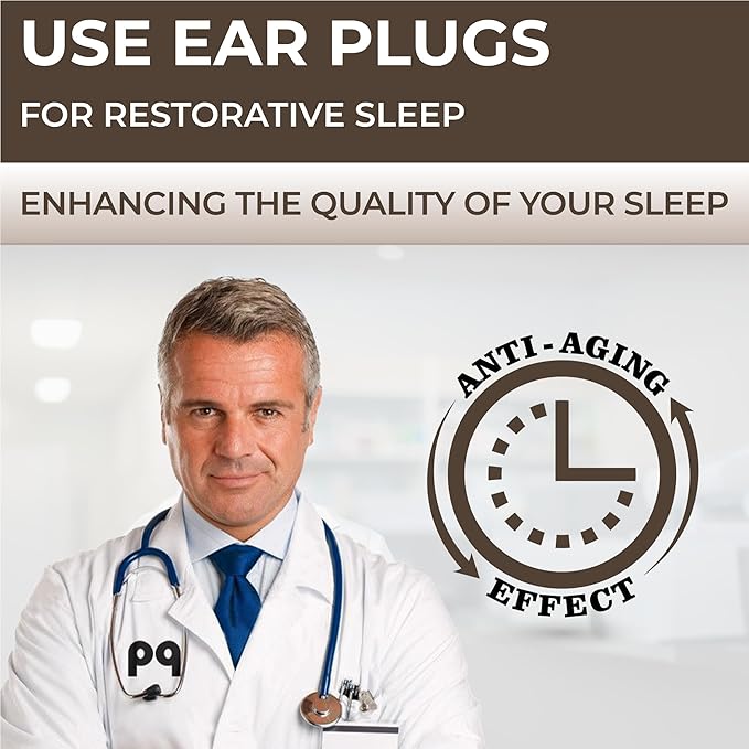 Peace&Quiet Wax Ear Plugs for Sleeping, Swimming - 50 Noise Cancelling Silicone Gel Wax Earplugs for Sleep and Swimmers, Sound Blocking 32Db, (50-Pillows), Color: Skin Tone