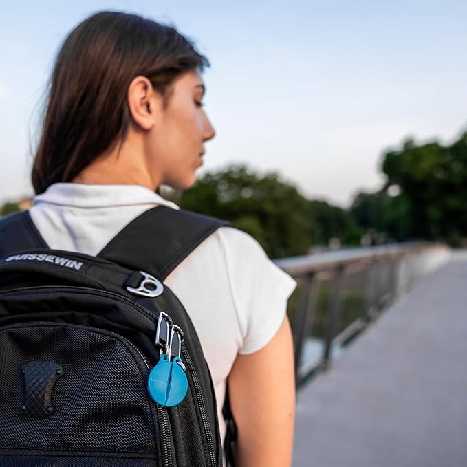 Bobino | Zipper Clip | 2 Pack Charcoal | Anti Theft Zipper & Backpack Lock | Purse Lock | Travel Safety