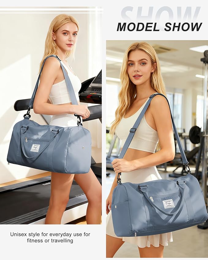 Gym Bag Womens,Travel Duffel Carry on Bag Sport Tote Bag Weekend Overnight Bag
