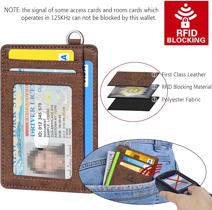 FurArt Slim Minimalist Wallet, Front Pocket Wallets, RFID Blocking, Credit Card Holder for Men