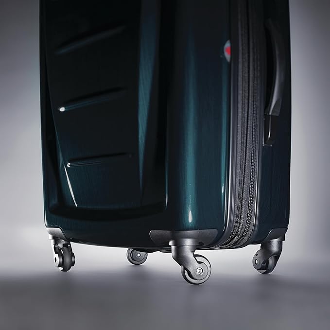Samsonite Winfield 2 Hardside Expandable Luggage with Spinner Wheels, Teal, Checked-Medium 24-Inch
