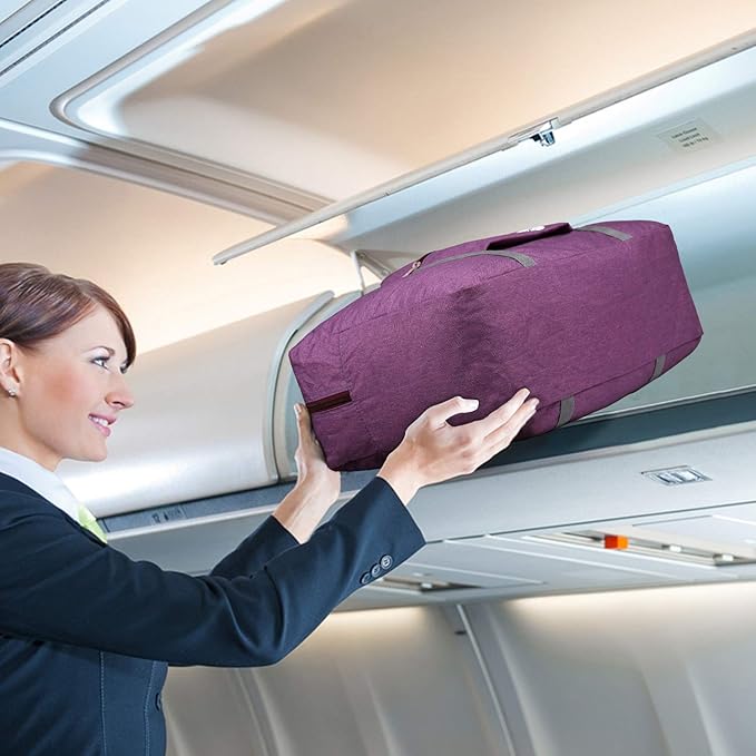 WANDF For Spirit Airlines Personal Item Bag 18x14x8 Travel Duffel Bag Underseat Foldable Carry-on Luggage for Women