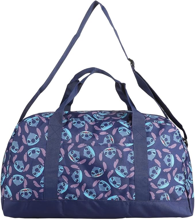 Lilo & Stitch All-Over Stitch Face Print Blue 21" Packable Duffel
