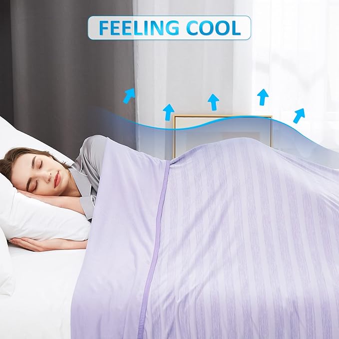 Guohaoi Cooling Blankets for Hot Sleepers,Arc-Chill Q-Max >0.5 Cool Fiber,100% Oeko-Tex Certified,Twin Full Size Lightweight Summer Cool Blanket for Travel/Outdoor Ultra Cold Breathable,60''x90''