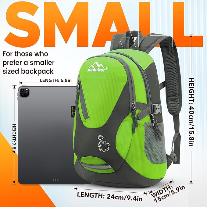 sunhiker Small Hiking Backpack Women Men 20L Lightweight Travel Backpack Daypack Casual Backpack For Cycling Outdoor Camping