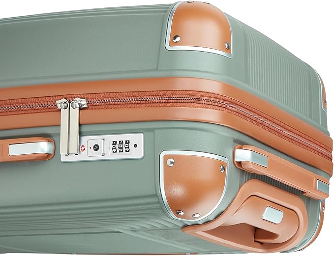 3 Piece Carry On Luggage Set with Expandable Duffel & Toiletry Bag, 20 Inch Hardshell Suitcase with YKK Zippers & Reinforced Corner Guards, Lightweight Spinner Wheels with TSA Lock (Sage Green)