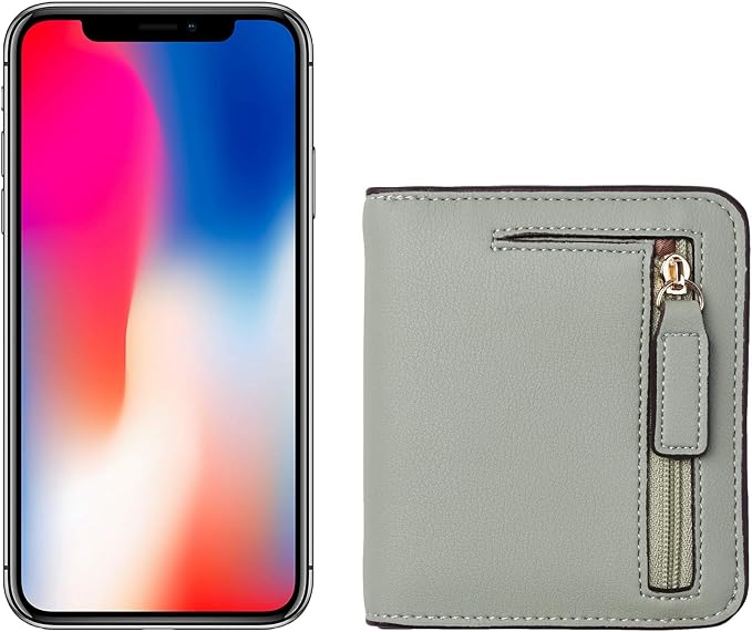 Toughergun Women’s Small Slim Leather Wallet with RFID Protection, Compact Bifold Mini Purse with Clear ID Window