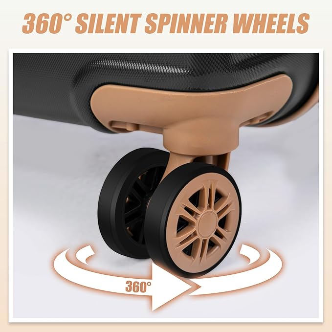 Luggage Sets 3 Piece,Suitcases with Wheels,Carry On Luggage Set,ABS Hard Case Luggage with TSA Lock Spinner Wheels(3 Piece Sets,Blue(20"/DB/TB))