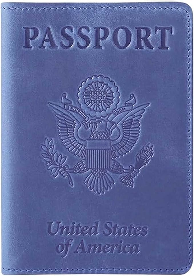 Ciana Passport Holder for Travel – PU Leather Passport Cover and Card Holder for Men & Women – Slim Passport Holder with Card Protector Slot, Travel Must Haves (Purple)