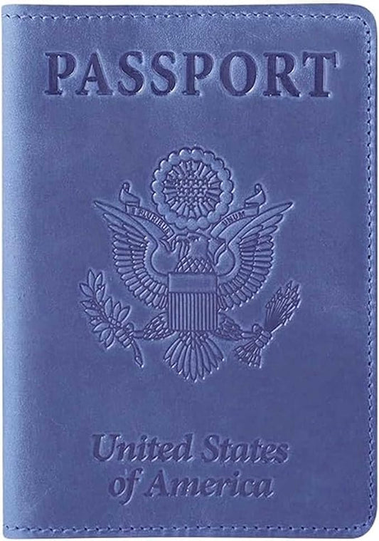Ciana Passport Holder for Travel – PU Leather Passport Cover and Card Holder for Men & Women – Slim Passport Holder with Card Protector Slot, Travel Must Haves (Purple)