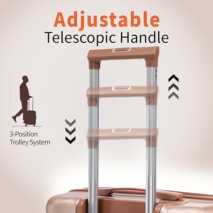10 piece Luggage Set Expandable Suitcase 22x14x9 Airline Approved Carry on, ABS Hard Case Suitcases with Spinner Wheels,TSA Lock