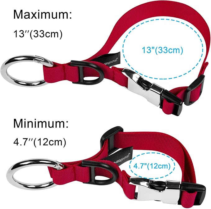 Wisdompro Jacket Gripper Strap, Add a Bag Luggage Straps Baggage Suitcase Belts Travel Accessories with Hook and D-Ring - Make Your Hands Free, Easy to Carry Your Extra Bags - Red