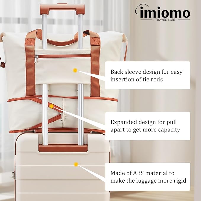 imiomo Hard Shell Luggage Sets 5 Piece for Women, Lightweight Hardside Rolling Suitcase Set with Spinner Wheels and TSA Lock, Navy