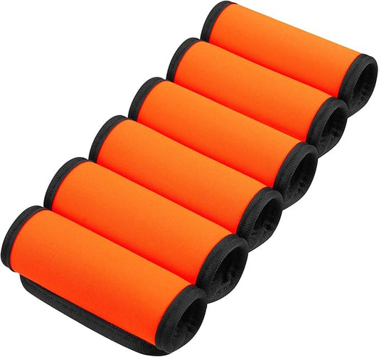 6 Pack Luggage Handle Wrap, Luggage Handle Wraps for Suitcase, Bright Orange Luggage Tags, Suitcase Tags identifiers for Travel Accessories