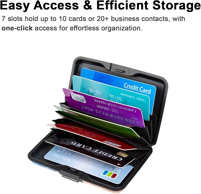 Credit Card Holder Small RFID Blocking Wallet Business Metal Slim Mini Aluminum Hard Case for Women Men