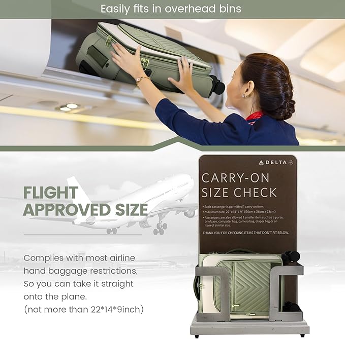 LOVEVOOK Carry On Luggage 22x14x9 Airline Approved,20 Inch Carry-on Suitcase for Women,Softside Suitcases with Wheels,Rolling Checked Luggage with TSA Lock,Lightweight Travel