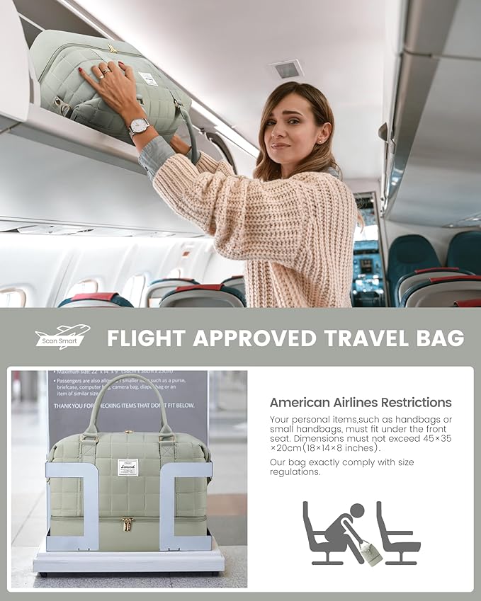 LOVEVOOK Travel Duffle Bag with Shoe Compartments - Carry on Overnight Bag & Weekender Bags for Women, Yoga Gym Bag with Wet Pocket, 2Pcs Set