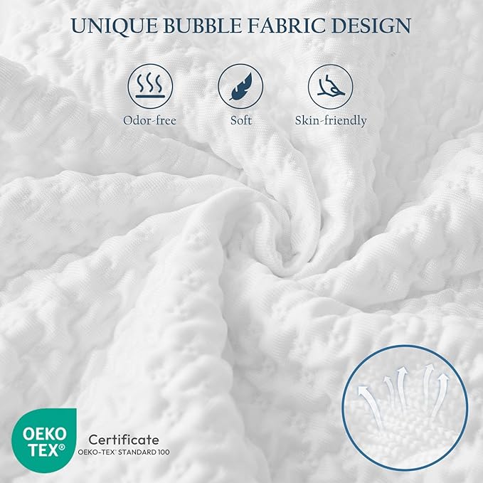 Side Sleeper Pillows for Adults, Adjustable Shredded Memory Foam Bed Pillows for Neck and Shoulder Pain, Standard White Cooling Curved Pillows with Washable Cover