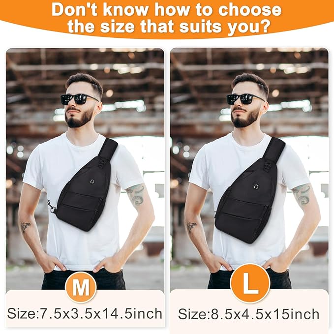 Crossbody Bags for Women Men Trendy Sling Bag Backpack Casual Chest Bag with Convertible Shoulder Strap