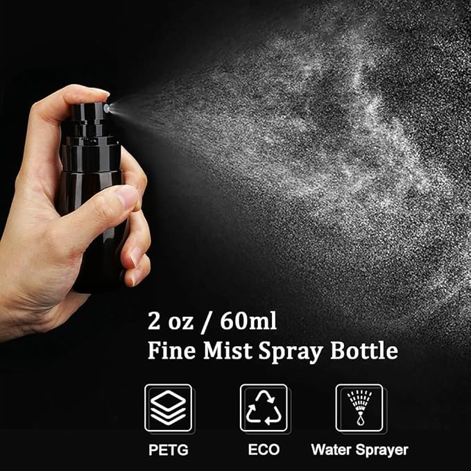 9 PCS 3.4oz Travel Bottles for Toiletries TSA Approved Travel Size Containers Leak Proof Plastic Squeeze Bottle Small Cream Jars & Refillable Spray Bottle for Shampoo Conditioner Toner(Brown)