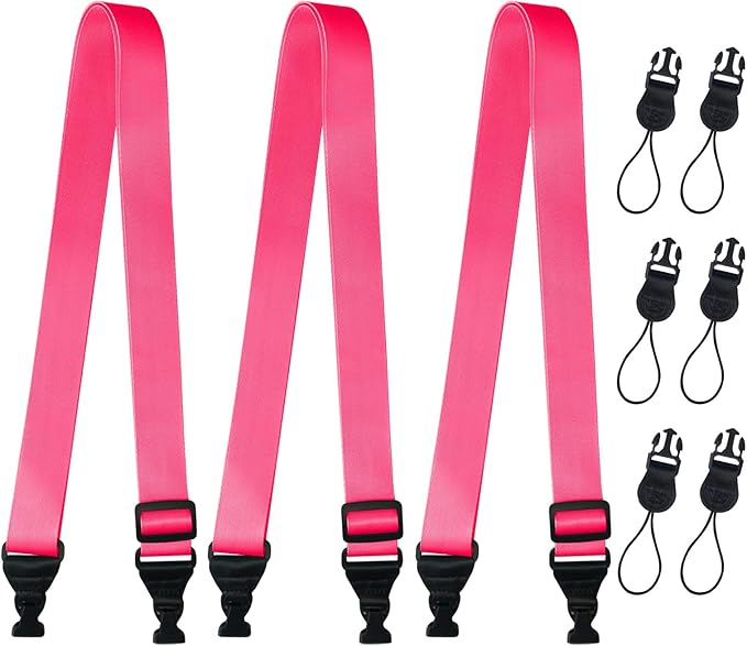 3 Pack Adjustable Shoulder Strap:Comfortable for iPad Strap Nylon Neck Lanyard for iPad/Samsung Tablet Case,Camera Binocular Crossbody Laptop Luggage Bag(Pink)