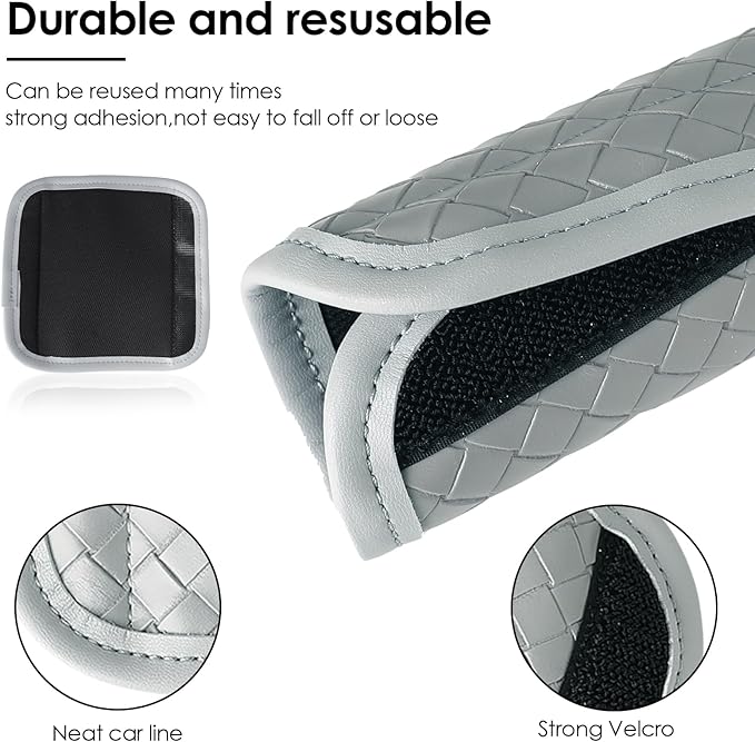 Luggage Handle Wraps -Suitcase Handle Wraps Travel Bag Handle Covers Suitcase Identifier Luggage Makers Covers(3Pcs-Grey)