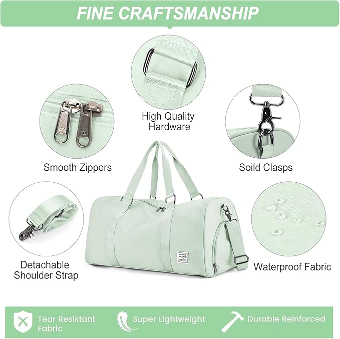 Gym Bag Womens,Travel Duffel Carry on Bag Sport Tote Bag Weekend Overnight Bag