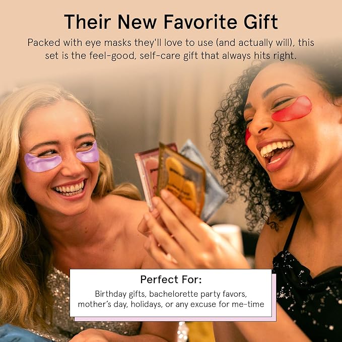 grace & stella Under Eye Mask Variety Pack - 18 Pairs of Under Eye Patches for Dark Circles - With 6 Colors (3 Pairs/Color) - Gifts for Women - Gel Masks Puffy Eyes for Women, Vegan