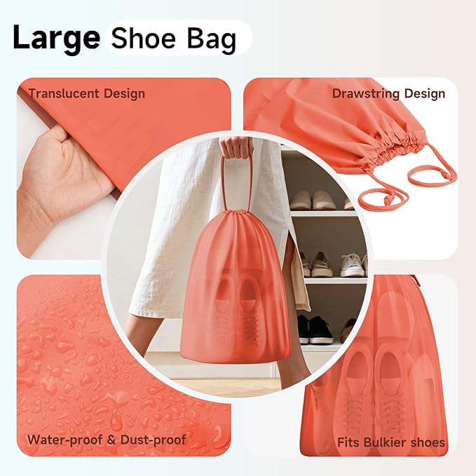 11 Set / 9 Set Packing Cubes for Travel,Gifts for Women Mom Kids,TSA Approved Bags for Makeup, Cosmetic, Toiletry, Organizers for Suitcase Carry On, Cruise Essentials Airplane Accessories,Orange