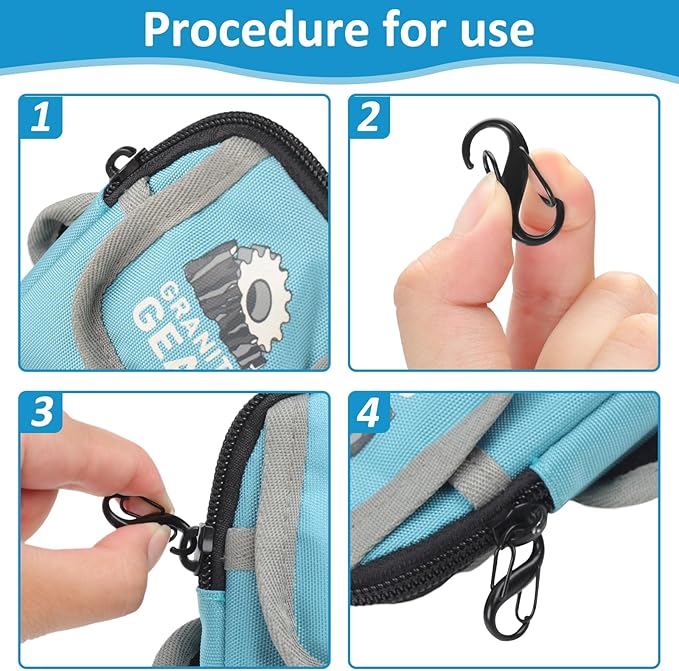 Phinus Lock Combo, Total 21PCS Clips Anti-Theft, Locks Anti-Theft for Luggage, Clothing, Backpacks, Boots, Purses, Travel Outdoor Sports(Black, Silver, Gold)