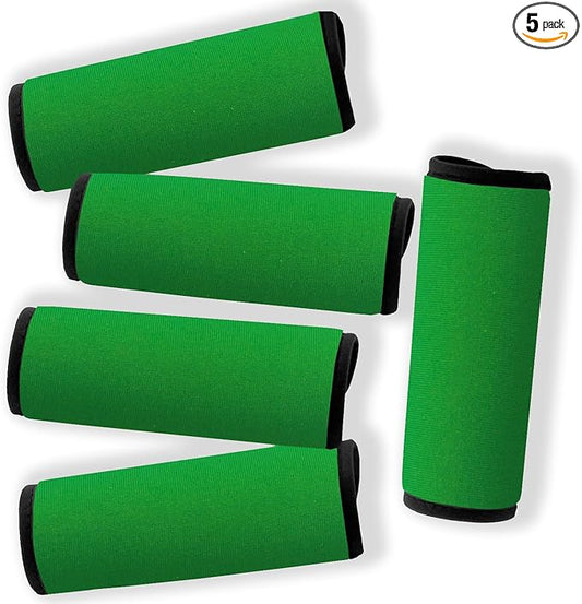 Neoprene Luggage Handle Wraps For Traveling Bright Color Luggage Tags|Handle Wraps|Handle Covers (Dark Green)