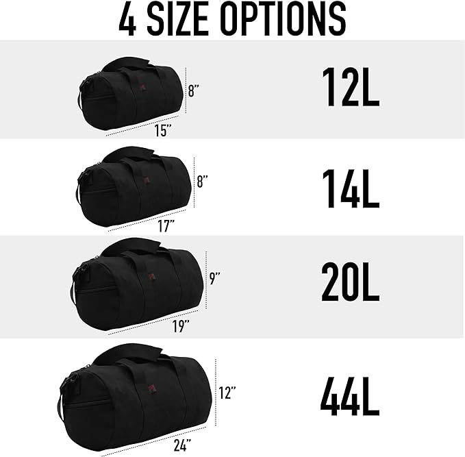 Rothco Heavy-Duty Canvas Shoulder Duffle Bag - Rugged Travel Gym Gear Equipment Bag