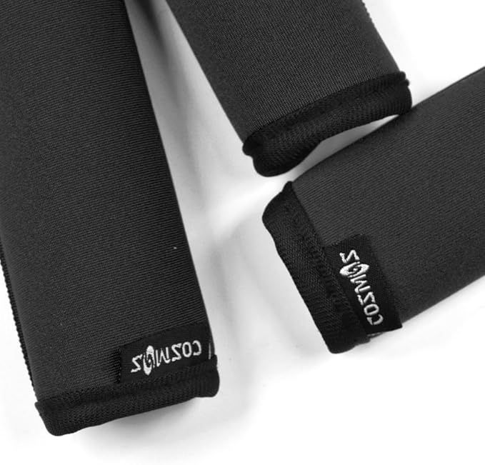 Cosmos 5 Pcs Black Color Comfort Neoprene Handle Wraps/Handle Grip/Luggage Identifier for Travel Bag Luggage Suitcase