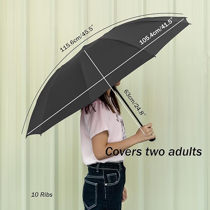 Conlun Travel Inverted Umbrella Compact Windproof- Automatic reverse Umbrellas for Rain - Folding Portable 10 Ribs Large Umbrella