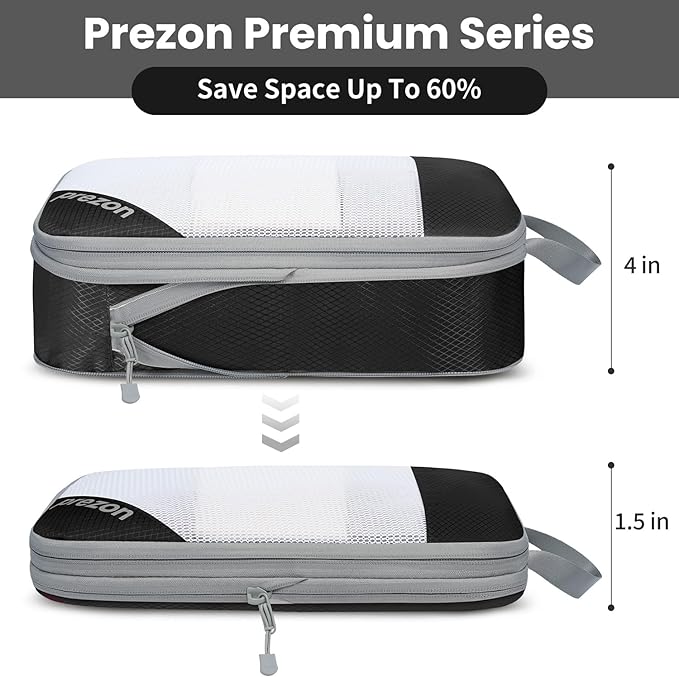 Compression Packing Cubes for Travel, Lightweight Vacation Travel Essentials, Travel Accessories for Suitcase Organizer Bags Set, Durable Luggage Organizer