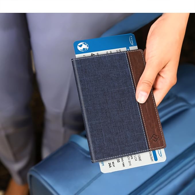 FINTIE Passport Holder, Slim Travel Wallet RFID Blocking Card Case Cover Passport Cover Protector Essentials with Credit Card Slots for Women/Men | Slim, RFID Blocking, Card Case Cover, Essentials, Credit Card Slots
