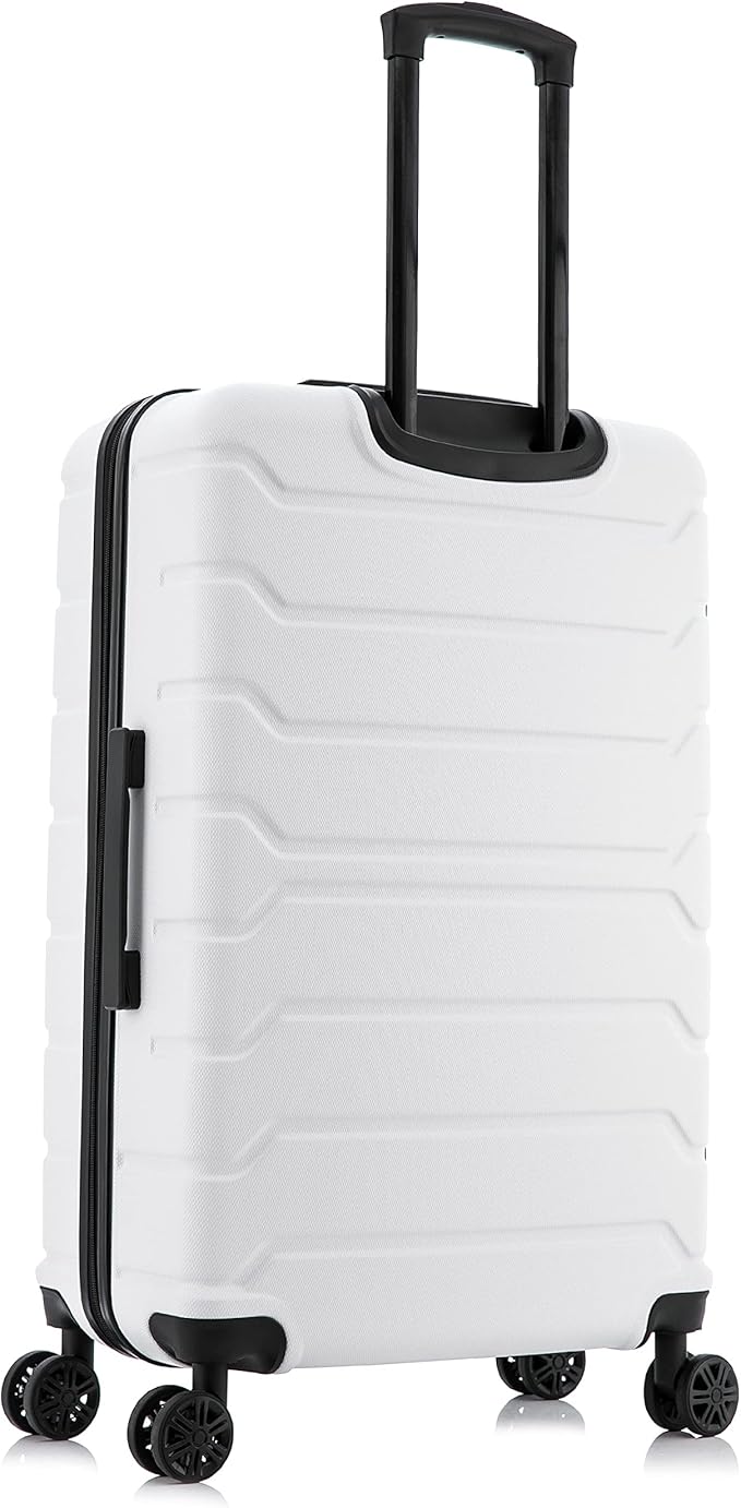 InUSA TREND Luggage with Spinner Wheels | Durable Lightweight Hardside Suitcase, Travel bag with Handle and Trolley, 28-Inch Large Checked luggage | White