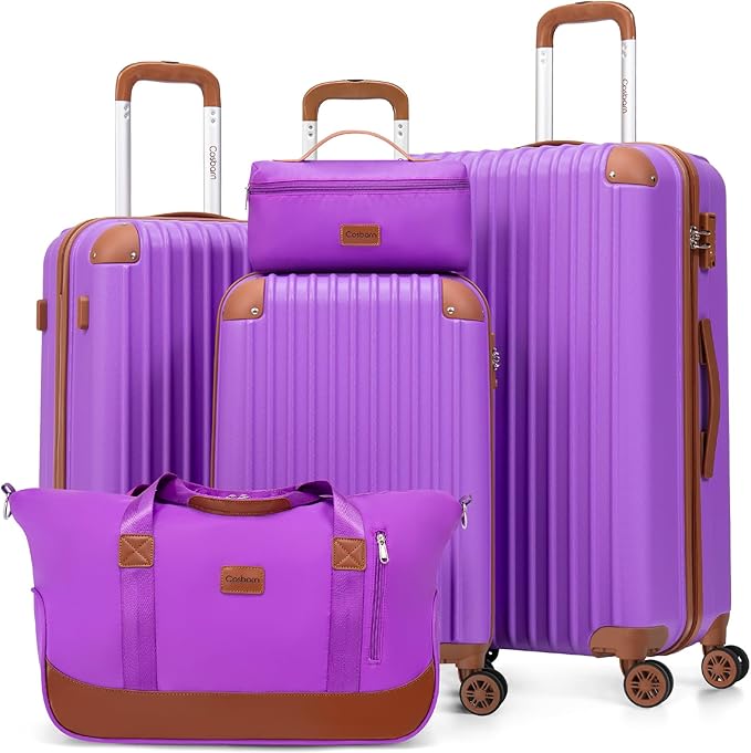 Luggage Sets 5 Piece Suitcases with Wheels, Suitcase Set ABS Hard Case Luggage with TSA Lock Spinner Wheels Durable Travel Luggage