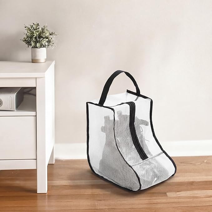 Boots Storage Bag, Portable Shoe Bags for Storage and Travel, Clear Dust Proof Boots Cover Bag, Boot Organizer (Medium)